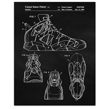 Vintage Sneakers Patent Prints - Wall Art Decor