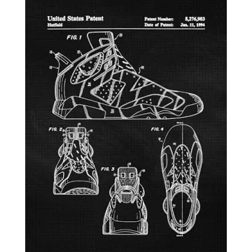 Vintage Sneakers Patent Print for Home Office and Gaming