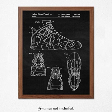 Vintage Sneakers Patent Print for Home Office and Gaming