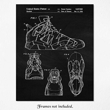 Vintage Sneakers Patent Print for Home Office and Gaming