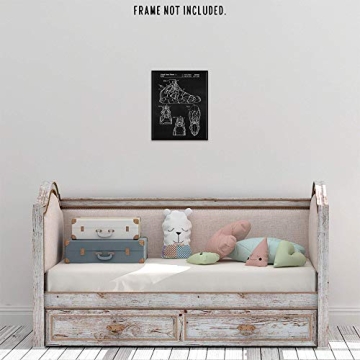 Vintage Sneakers Patent Print for Home Office and Gaming