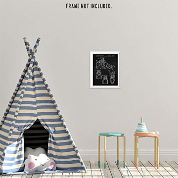 Vintage Sneakers Patent Print for Home Office and Gaming