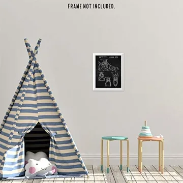 Vintage Sneakers Patent Print for Home Office and Gaming