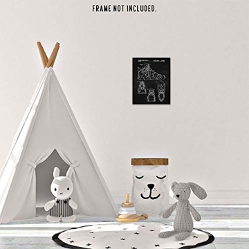 Vintage Sneakers Patent Print for Home Office and Gaming