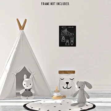 Vintage Sneakers Patent Print for Home Office and Gaming