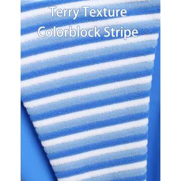 ZAFUL Bikini Set for Women Halter Two Piece Bathing Suit Striped V Neck Tankini Sets High Cut Tie Side Swimwear Blue Large