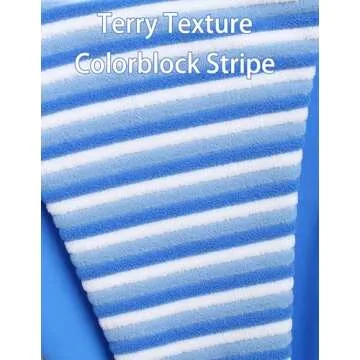 ZAFUL Bikini Set for Women Halter Two Piece Bathing Suit Striped V Neck Tankini Sets High Cut Tie Side Swimwear Blue Large