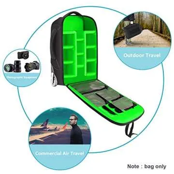 Neewer 2-in-1 Rolling Camera Bag Backpack - Compact and Stylish