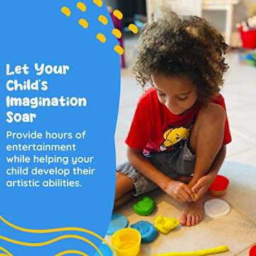 Modeling Clay for Kids - 6 Super Soft & 100% Natural Kids Modeling Clay Doughs Made from Wheat Flour...