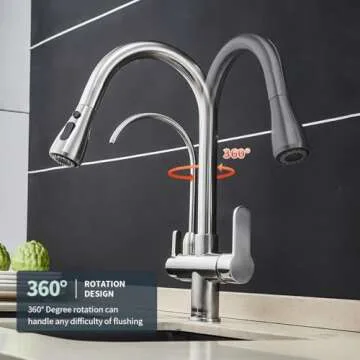 WANFAN Pull Down Kitchen Faucet with Water Filter