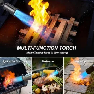 SakerPlus High Heat Propane Torch - Safe & Adjustable Flame
