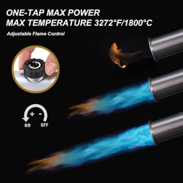 SakerPlus High Heat Propane Torch - Safe & Adjustable Flame