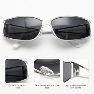 BOTEN Y2K Women's Sunglasses, Stylish Fashion Metal Frames