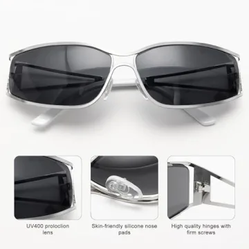 BOTEN Y2K Women's Sunglasses, Stylish Fashion Metal Frames