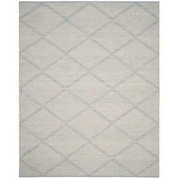 SAFAVIEH Montauk Collection 6' x 9' Area Rug - Light Blue Handmade Cotton Comfort