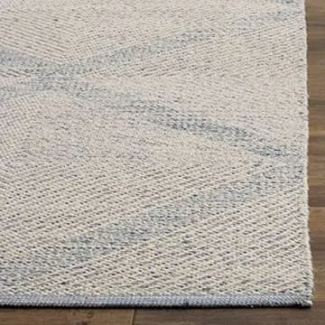 SAFAVIEH 6' x 9' Montauk Area Rug - Light Blue Handmade Cotton