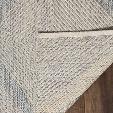 SAFAVIEH 6' x 9' Montauk Area Rug - Light Blue Handmade Cotton