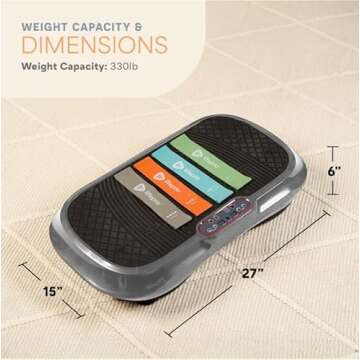 Lifepro Waver Vibration Plate Exercise Machine – High-Intensity Vibration for Muscle Activation, Full-Body Workout Vibrating Platform with Loop Bands, Fitness Equipment for Strength Toning & Fat Loss