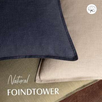Foindtower Decorative Throw Pillow Covers for Home Decor