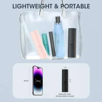 Andwing Handheld Fan Rechargeable, Mini Portable Fan Small Hand Fan, 3000mAh Battery Operated 22Hrs+ Makeup Eyelash Fan Personal Fan Gifts for Women Girls Men Travel Indoor Outdoor (Black)