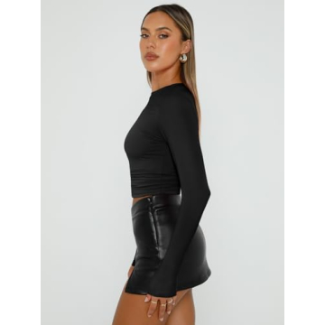Trendy Queen Long Sleeve Crop Tops for Women 2024