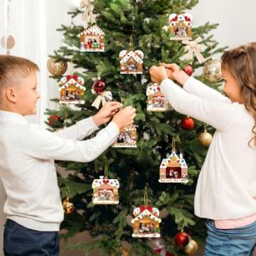 28 Pack Christmas Picture Frame Craft Kits for Kids