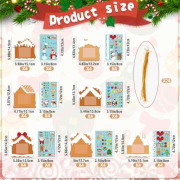 28 Pack Christmas Picture Frame Craft Kits for Kids