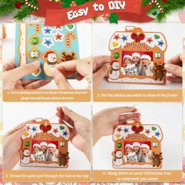28 Pack Christmas Picture Frame Craft Kits for Kids