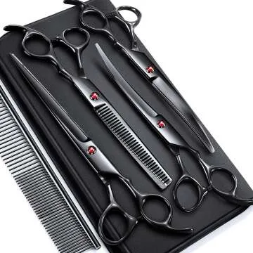 Gimars 7" Dog Grooming Scissors Set - Professional Kit