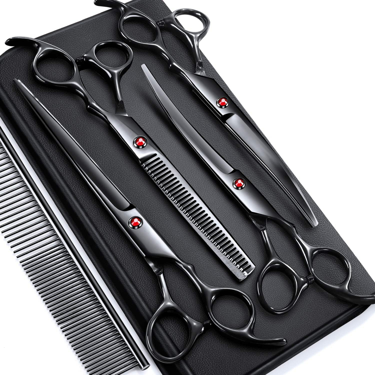 Gimars 7" Dog Grooming Scissors Set - Professional Kit