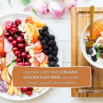 Garden of Life 100% Organic Ground Flax Seed, Cold Milled Premium Golden Flaxseed Meal for Women and Men, 2g Omega 3, Lignans, 3g Fiber, 3g Protein, One Ingredient, Preservative Free, 28 Servings