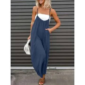 DEEP SELF Womens Summer Wide Leg Casual Jumpsuit