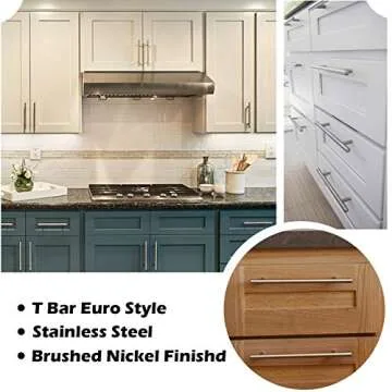 Gobrico Satin Nickel Cabinet Handles - Durable Elegant Design