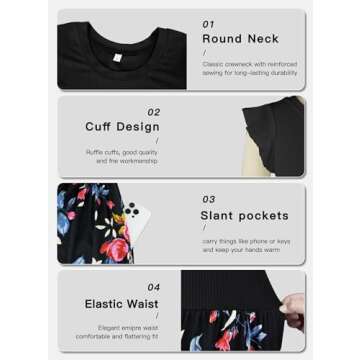 MISFAY Ruffle Sleeve Maxi Dress with Pockets for Women