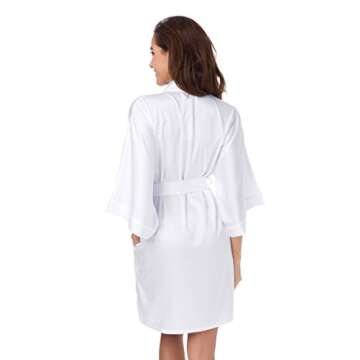 SIORO Women's Satin Robe - Elegant Bridesmaid Sleepwear