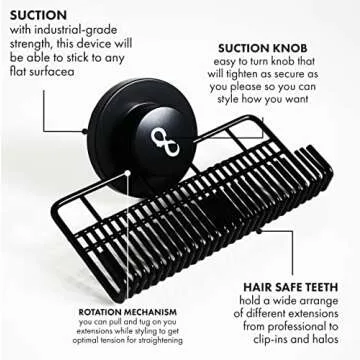 Evercaddy by Everlong, Portable Holding Caddy that Stores Washes Styles and Secures 100% Human Hair Extensions - Works for Clip-ins Halos & Wefts Black