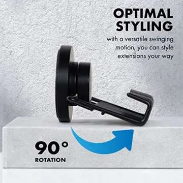 Evercaddy by Everlong, Portable Holding Caddy that Stores Washes Styles and Secures 100% Human Hair Extensions - Works for Clip-ins Halos & Wefts Black