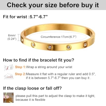 18K Gold Plated Love Bracelets for Women Elegant Gift