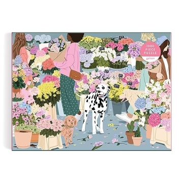 Flower Market 1000 Piece Puzzle - Vibrant & Eco-Friendly Gift