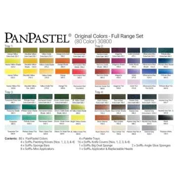 PanPastel Artist Pastels by GOLDEN, 80 Color Set, Professional Artist Pastels, Unique Pan Format (cake-like)