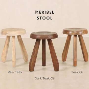 Versatile TREEHAUSE Meribel Teak Stool - Style & Sustainability