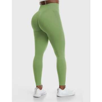 YEOREO Amplify Leggings for Women Seamless Scrunch Leggings Butt Lifting Gym High Waisted Athletic Leggings