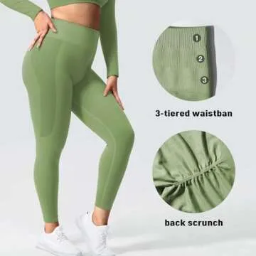 YEOREO Amplify Leggings for Women Seamless Scrunch Leggings Butt Lifting Gym High Waisted Athletic Leggings