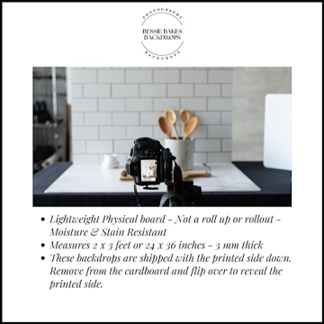 Bessie Bakes Marble Replicated Photography Backdrop 2x3 Feet