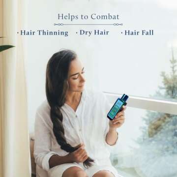 Blue Nectar Rosemary Oil with Bhringraj, Amla and 9 Herbs for Natural Hair Growth (6.76 Fl Oz)