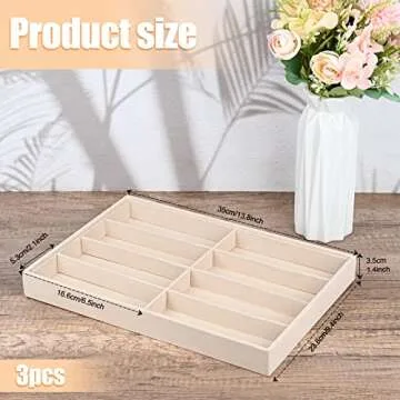 Yoiemivy Stackable Sunglasses Organizer Trays - 3 Pack