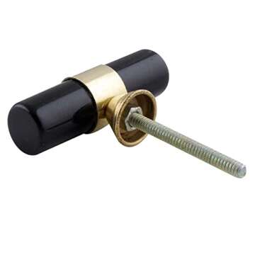 Elegant Indian Shelf T Bar Knobs - 6 Gold & Black Pulls