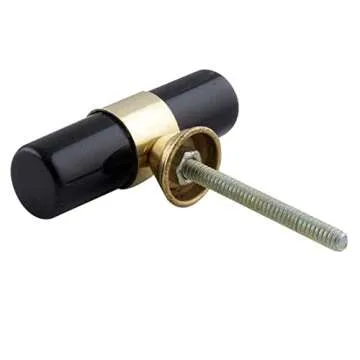 Elegant Indian Shelf T Bar Knobs - 6 Gold & Black Pulls