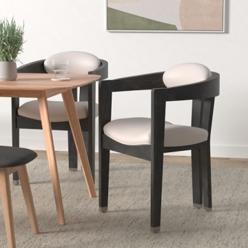 Velvet Upholstered Dining Chair with Chrome Accents 22.5" W