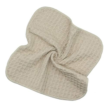 VeraSong Microfiber Kitchen Cleaning Cloth Thick Dish Rags Waffle Weave Washcloths Dish Cloths Ultra Absorbent Odor Free 12inch X 12inch 6 Pack Khaki